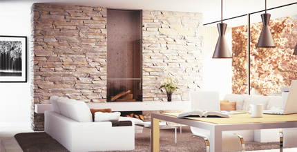 Mur de pierre intérieur